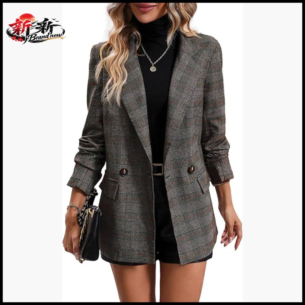Lightweight Fully Lined Polyester Blend Blazer wi… - image 1